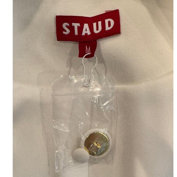 STAUD Carson Paneled Stretch-Crepe Blazer Size Medium - Picture 9 of 12